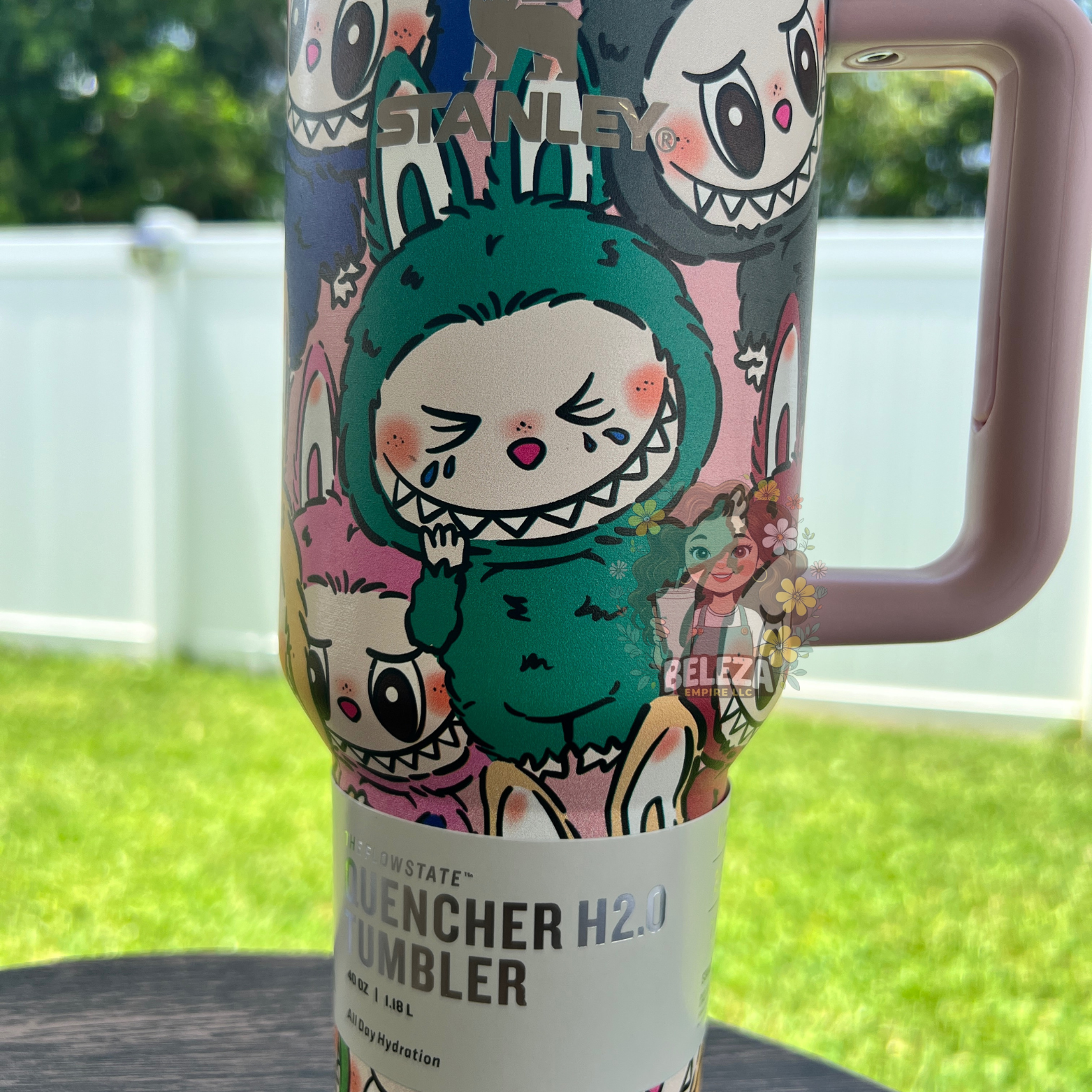 Stanley x Labubu cartoon 40oz tumbler| BPA Free | Limited Edition printed |  with design box and tumbler sleeve bag