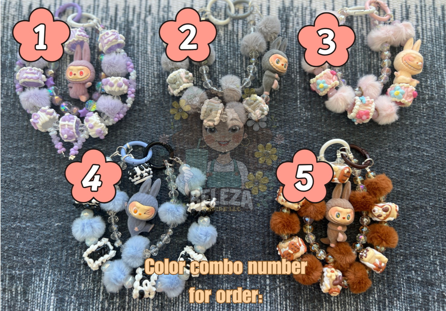 Handmade Labubu Keychain | Purse charm | Mobile Phone Chain (attachment included) – Cute Collectible Accessory | variety of colors | charm